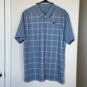 Nike dri-fit polo stripped size large shirt
